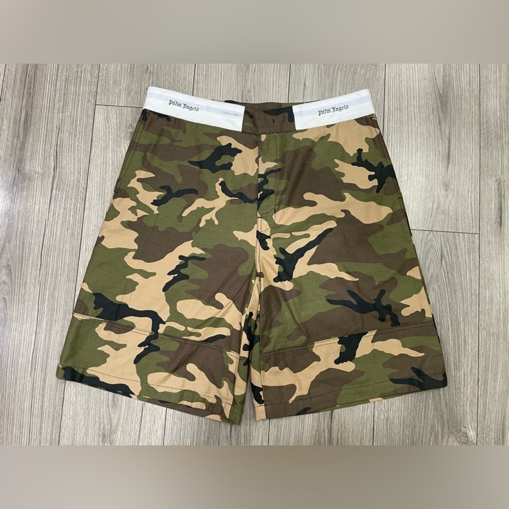 PALM ANGELS Sartorial Waistband Camo Shorts Sz EU 52 US 42 NWT
